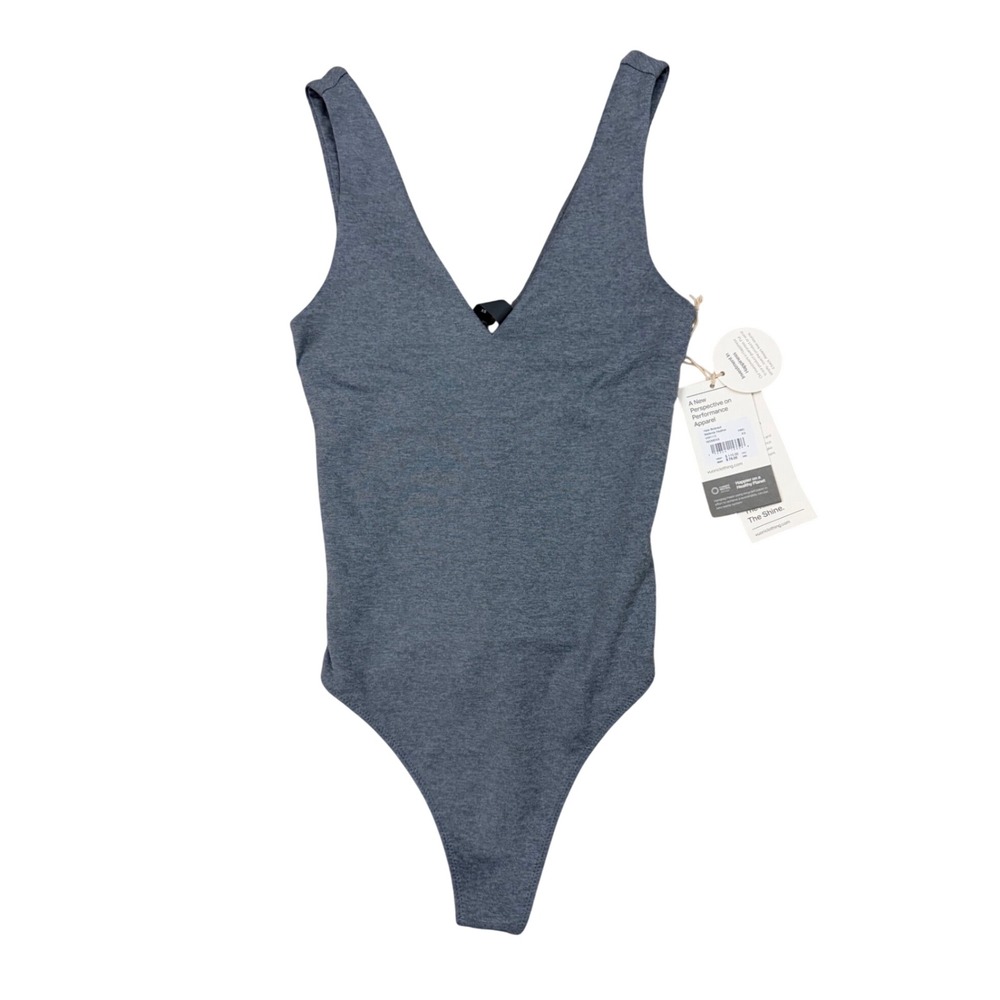 Vuori Halo Bodysuit Womens XS Mallorca Heather Grey VW1112 DreamKnit Thong